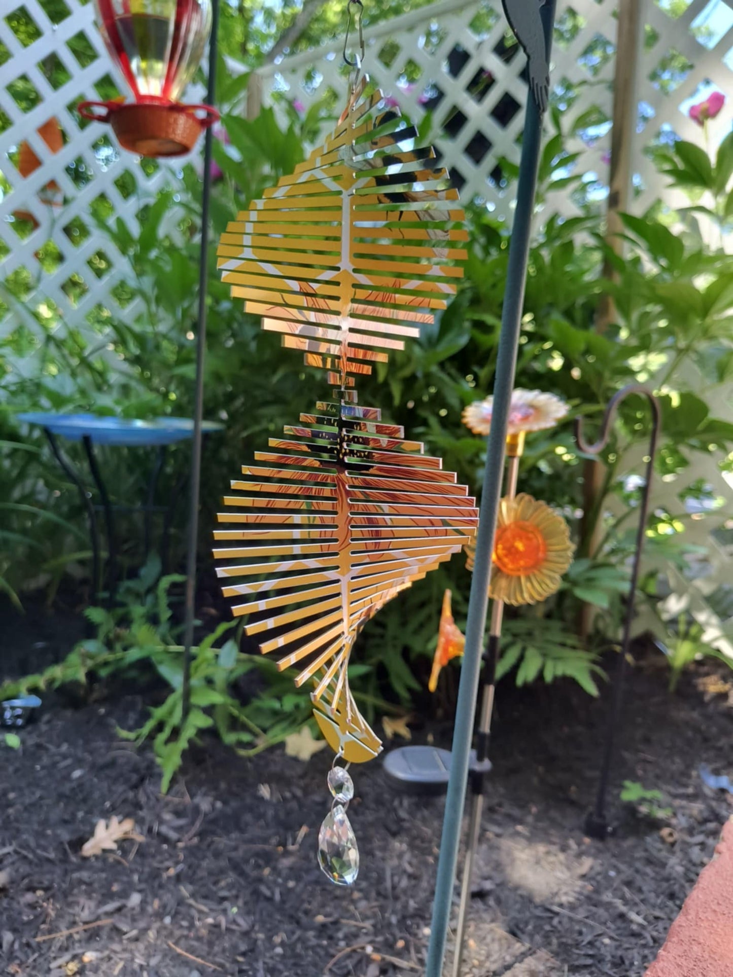 Bee Hive and Sunflower Garden Wind Spinner