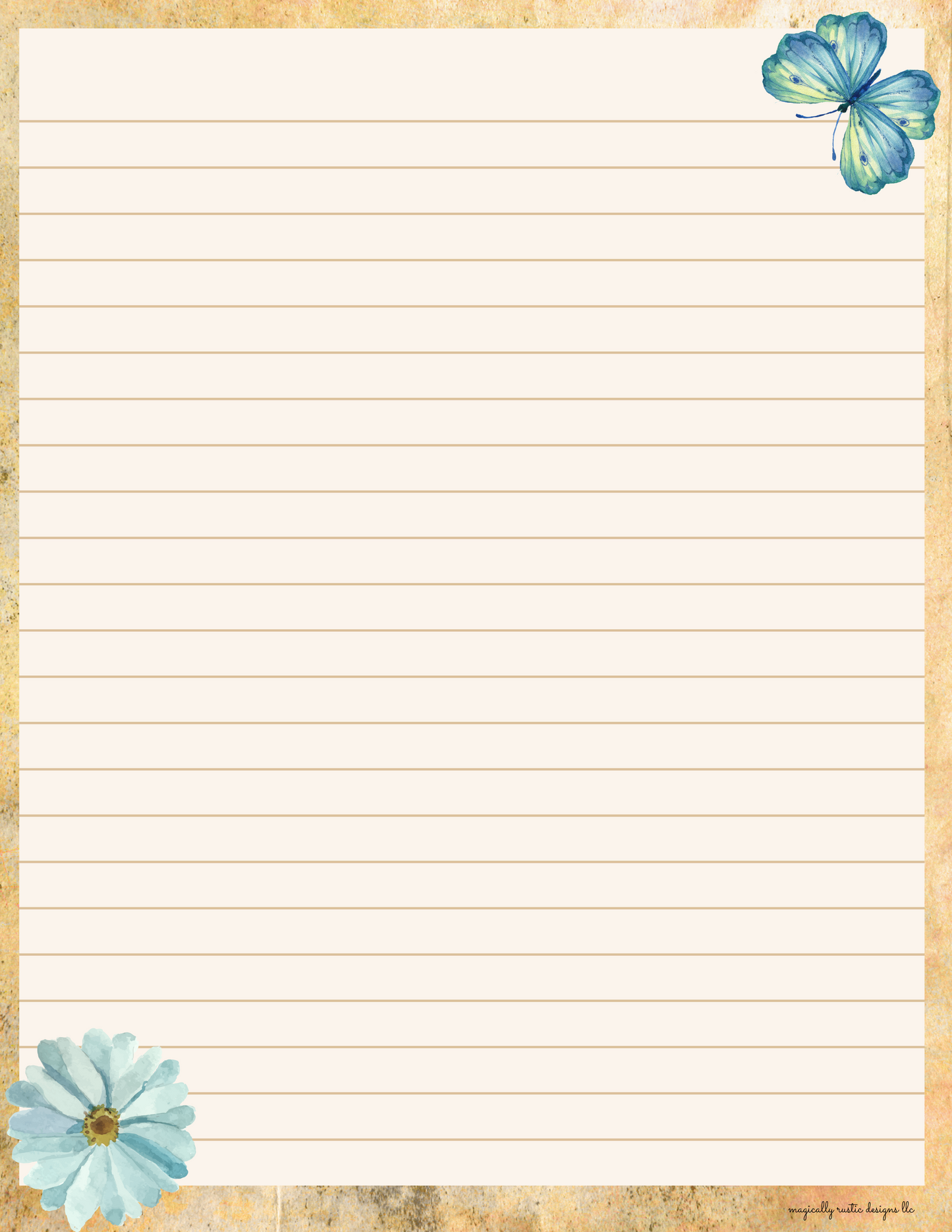 Butterfly Stationary Digital Pages
