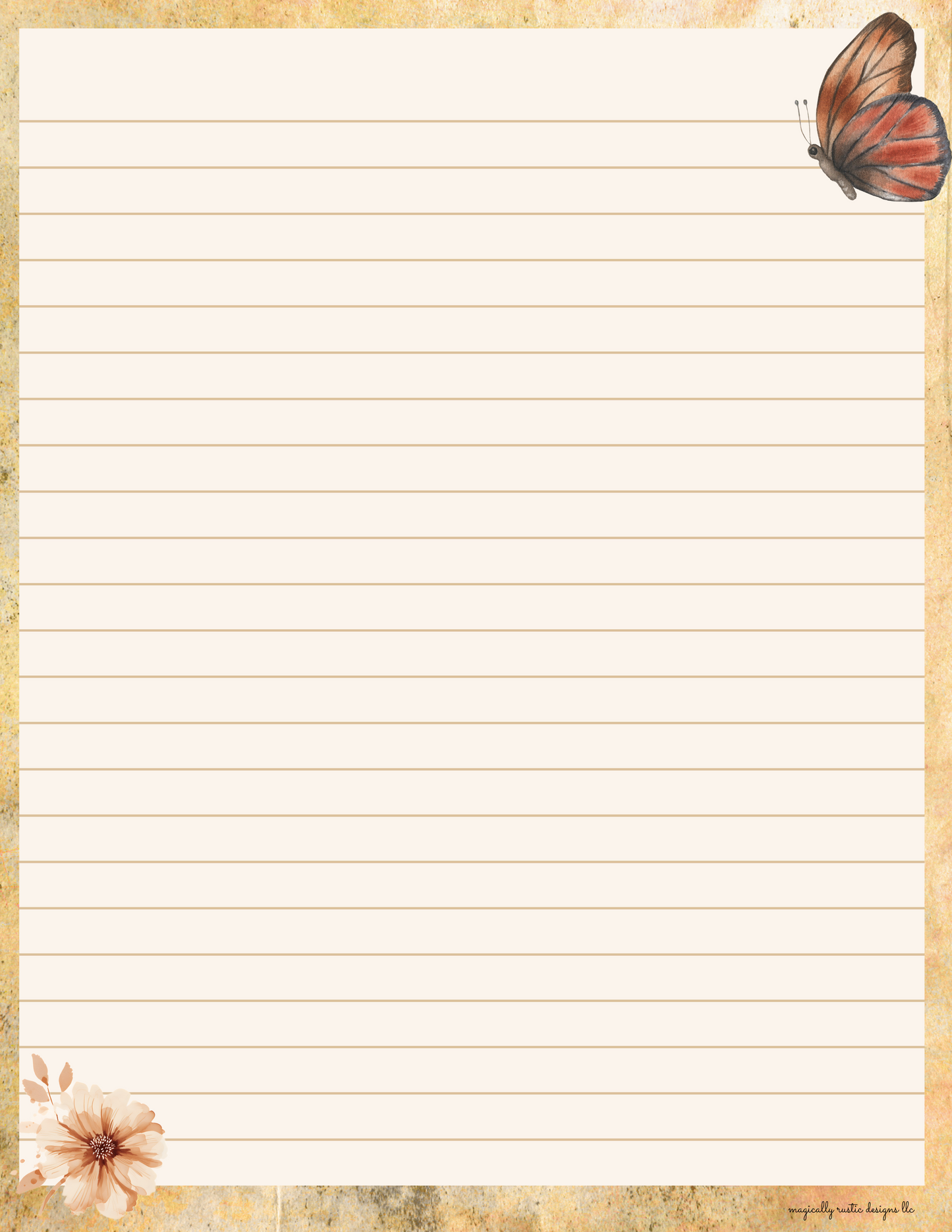 Butterfly Stationary Digital Pages