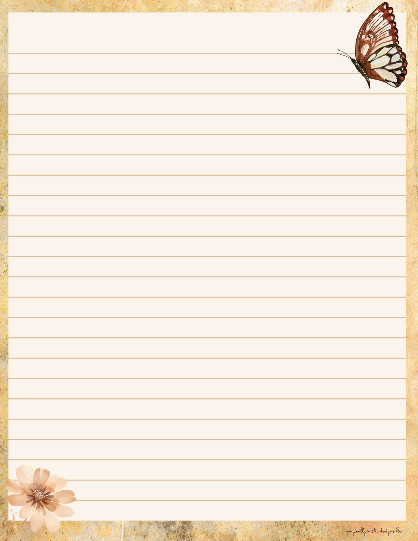 Butterfly Stationary Digital Pages