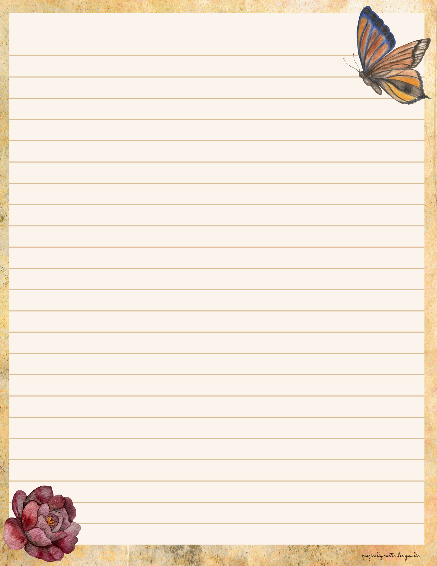 Butterfly Stationary Digital Pages