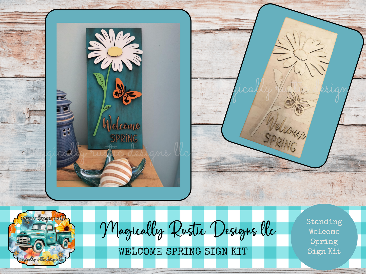 Welcome Spring Standing Sign-DIY Kit