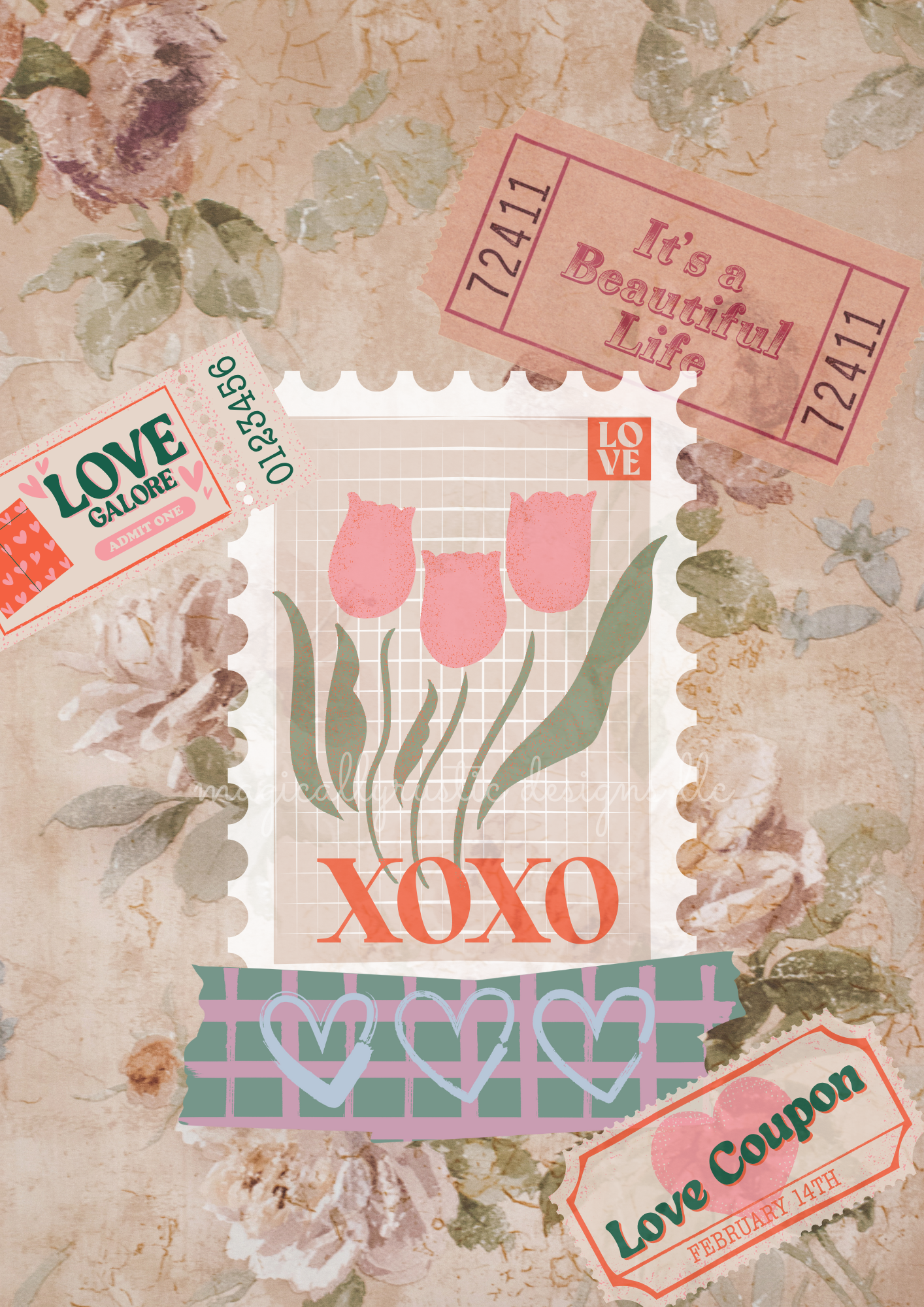 Valentine's Decoupage Papers