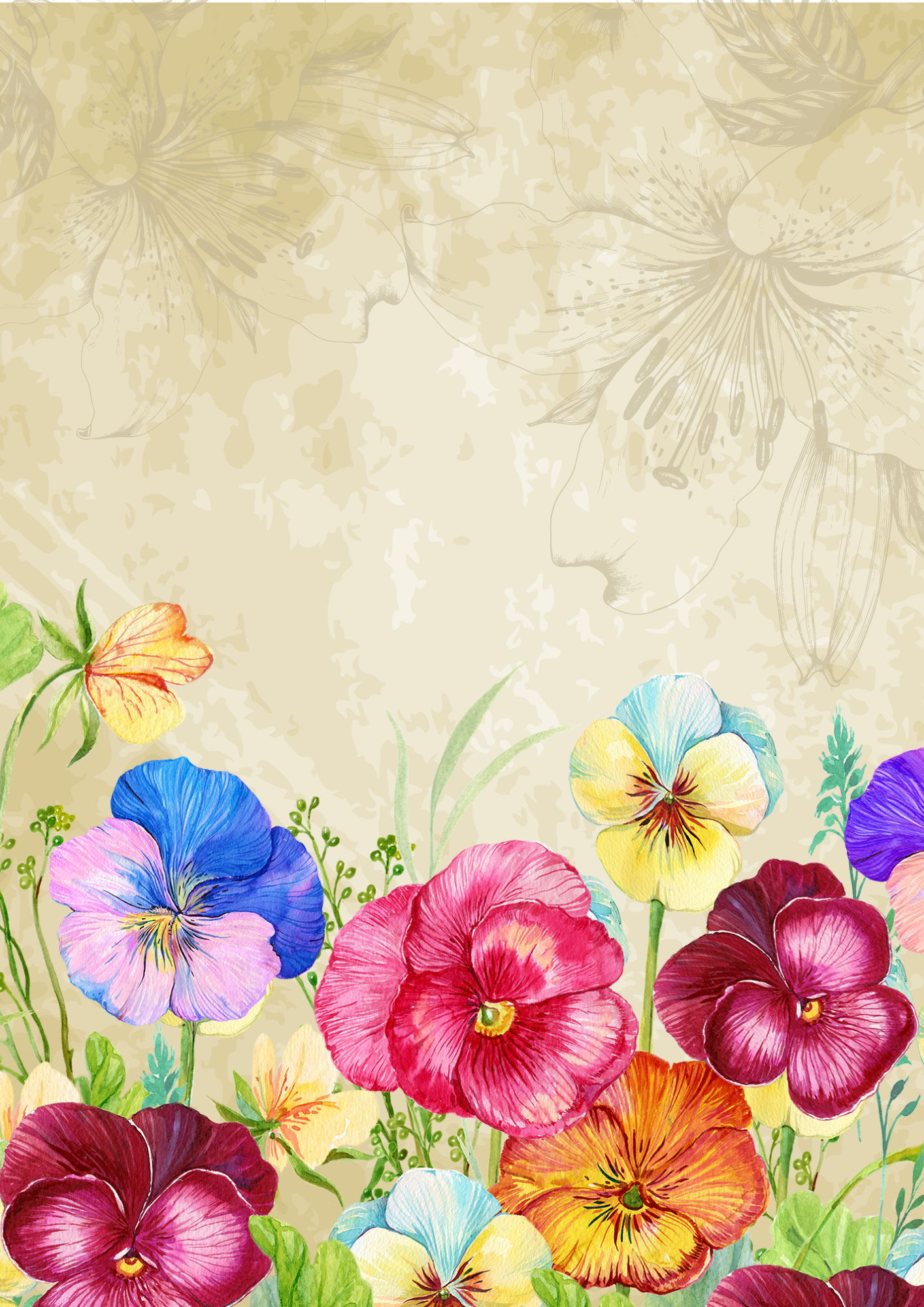 Flower Themed Decoupage Papers