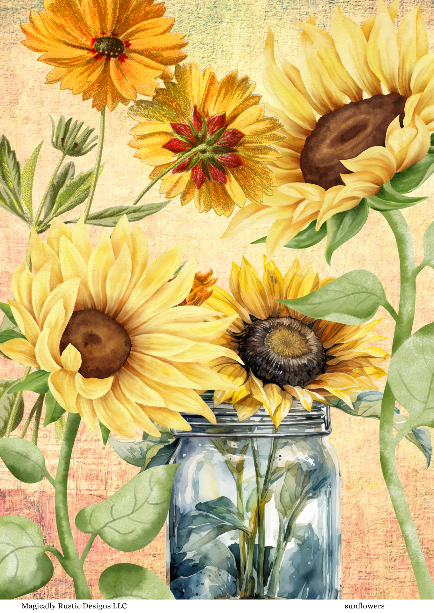Flower Themed Decoupage Papers