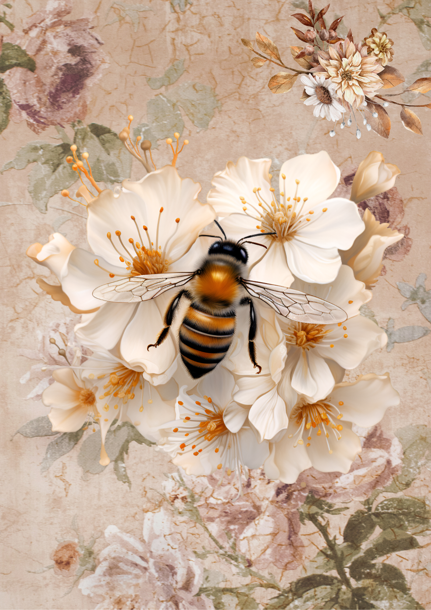 Flower Themed Decoupage Papers