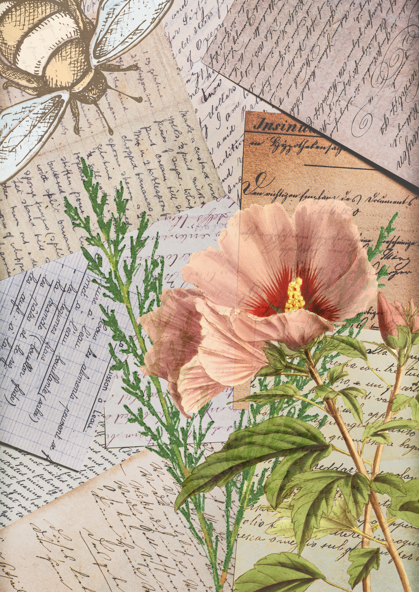 Flower Themed Decoupage Papers