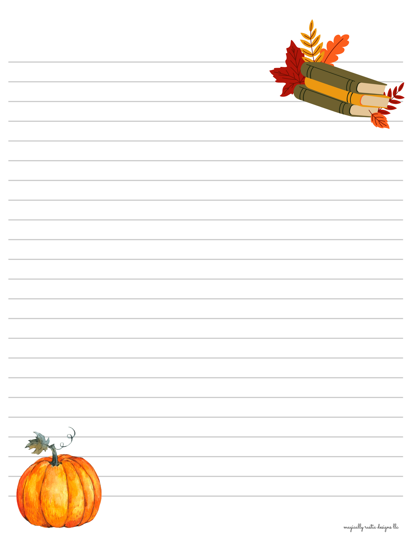 Fall Stationary Digital Pages
