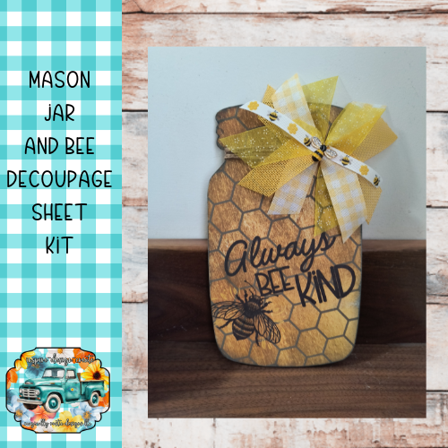 Mason Jar and Decoupage DIY Kit