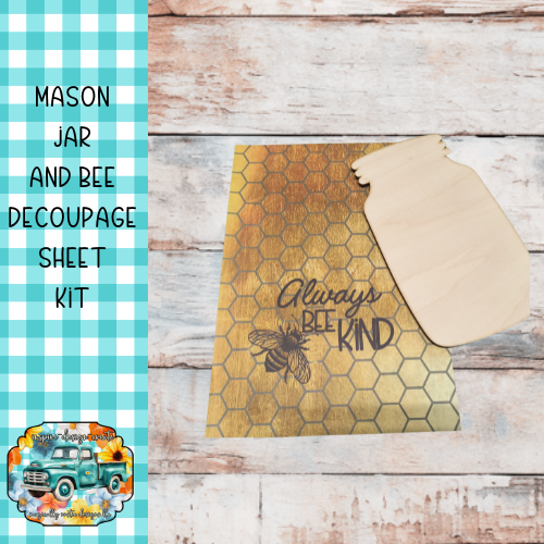 Mason Jar and Decoupage DIY Kit