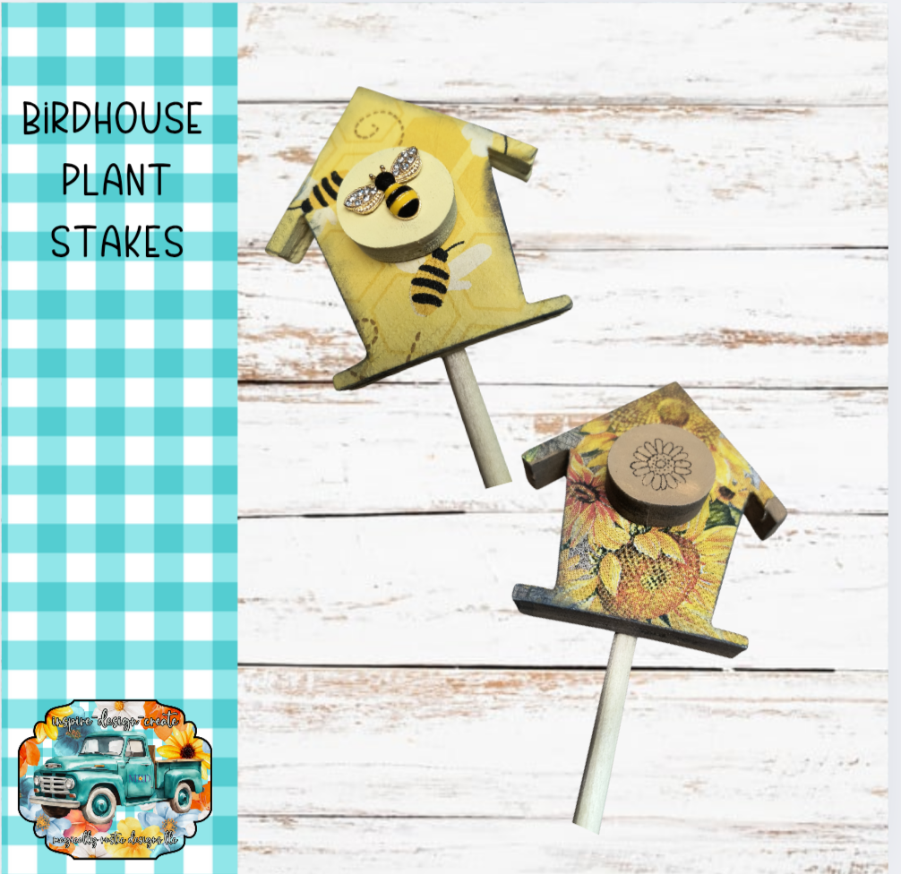 Birdhouse Plant Stakes