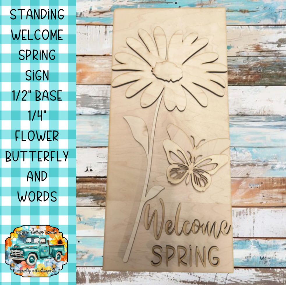 Welcome Spring Standing Sign-DIY Kit
