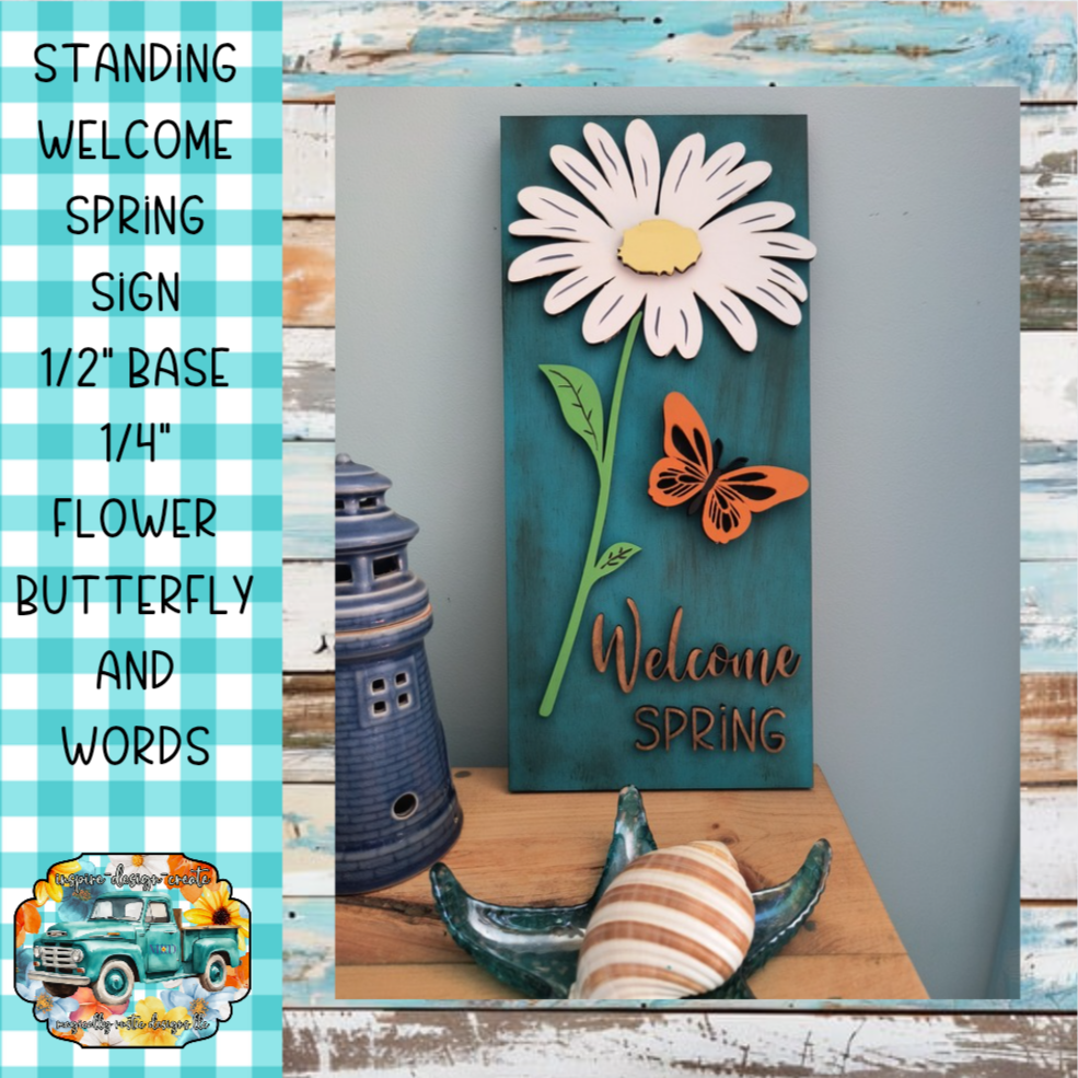 Welcome Spring Standing Sign-DIY Kit