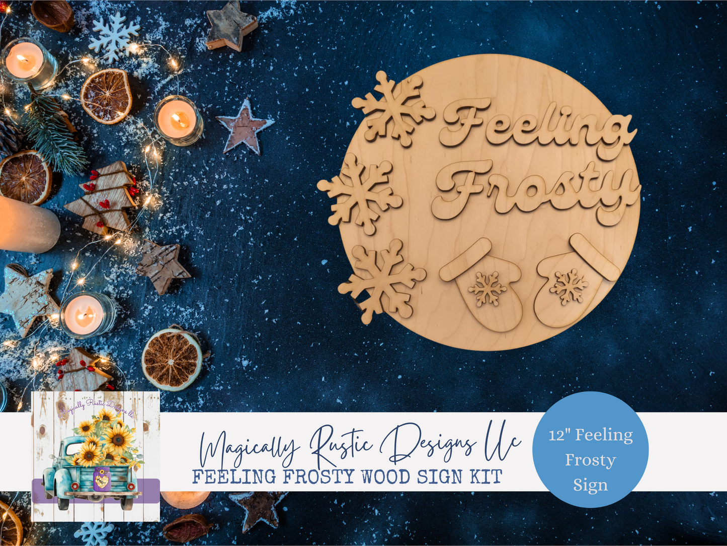 Feeling Frosty Wood Sign Kit