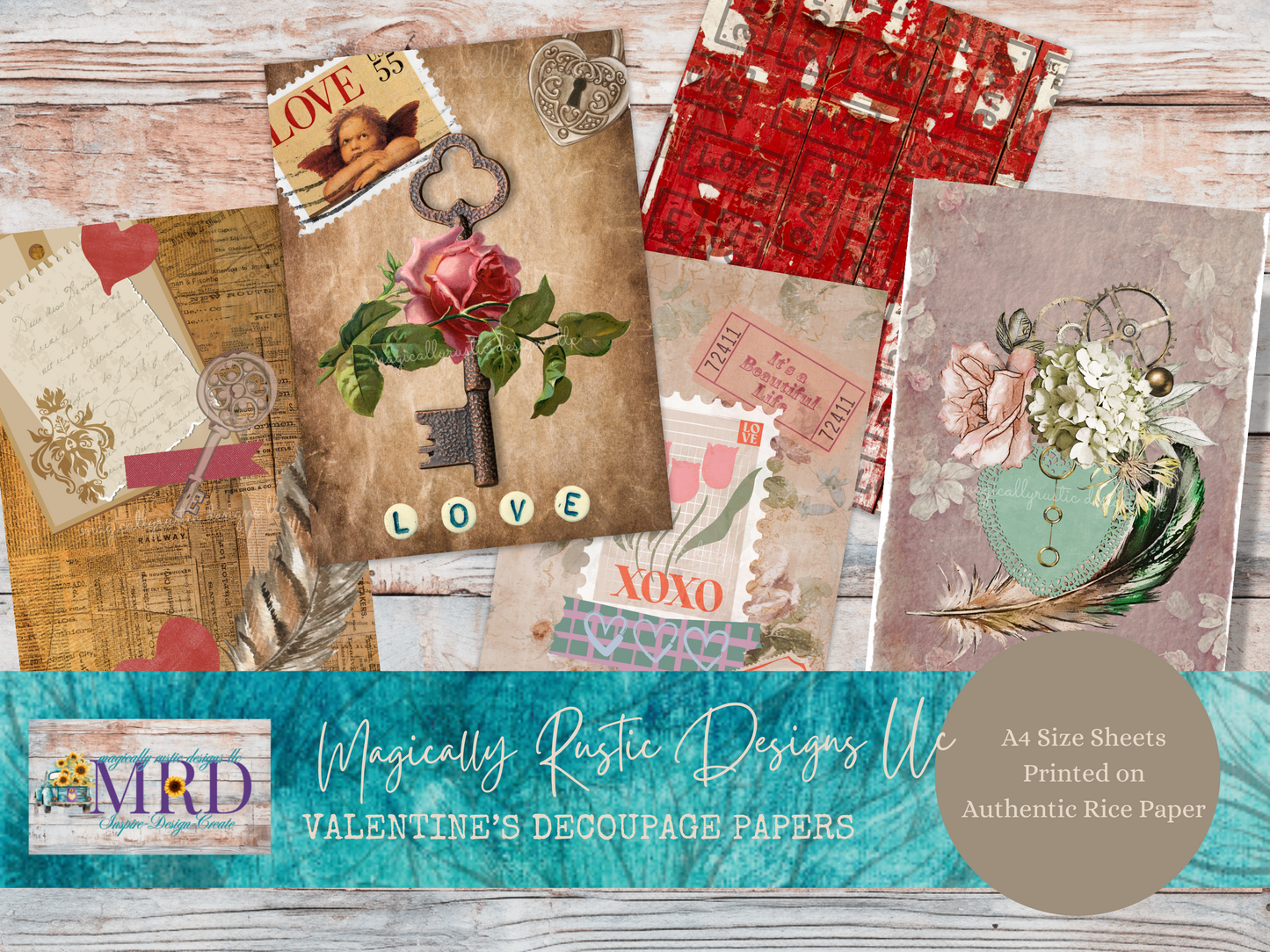 Valentine's Decoupage Papers