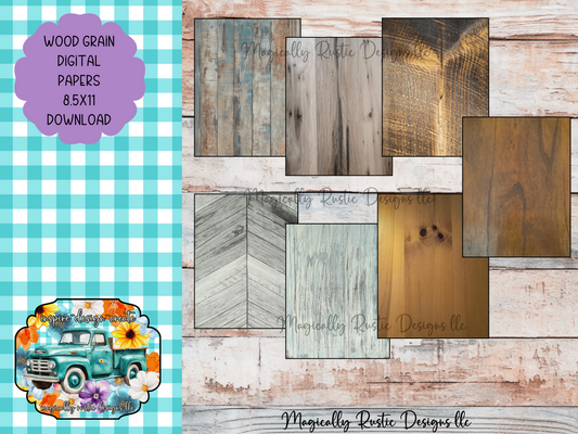Wood Grain Backgrounds Digital Prints