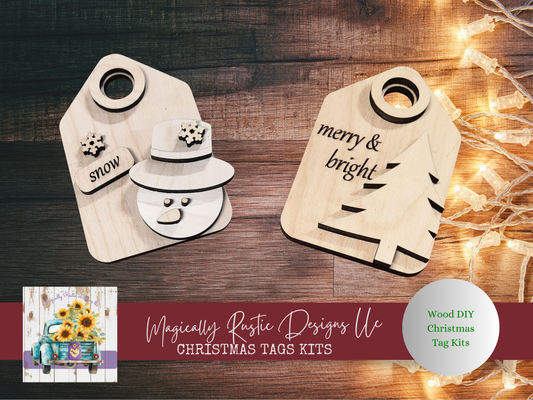 Christmas Wood Tag Kits