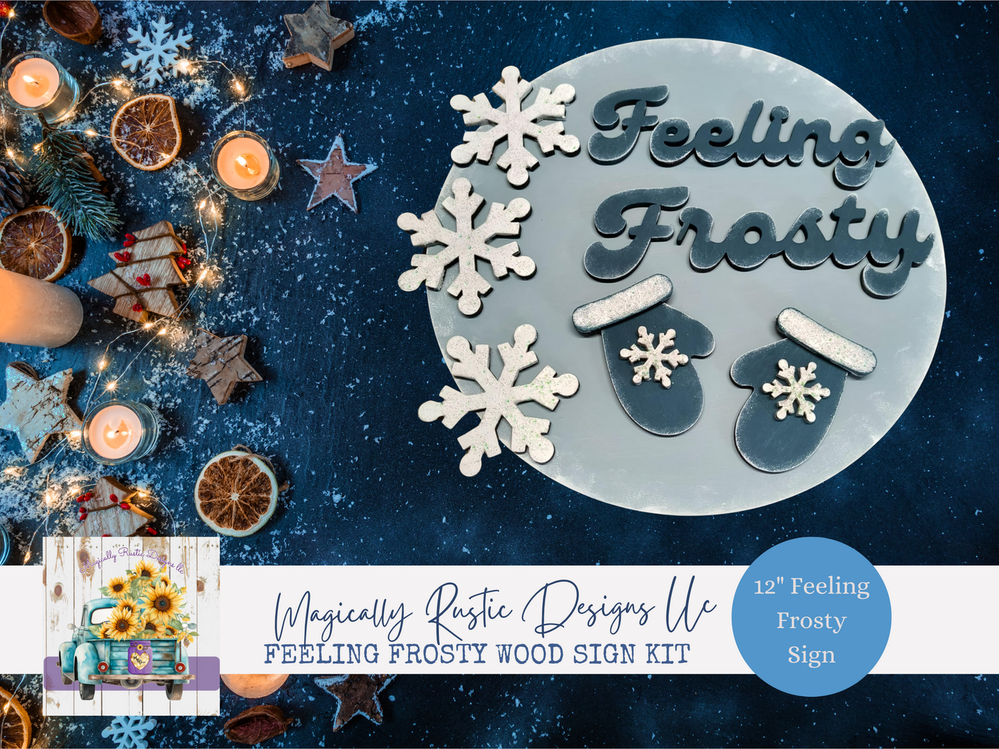 Feeling Frosty Wood Sign Kit