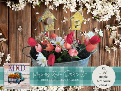 Birdhouse Plant Stakes