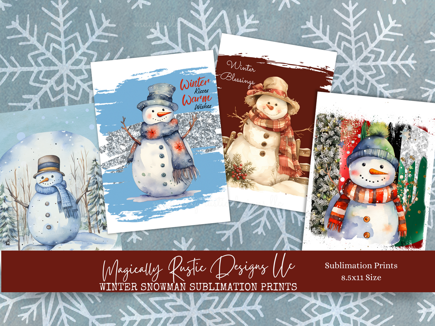 Snowman Sublimation Prints