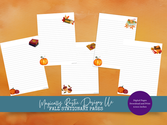 Fall Stationary Digital Pages