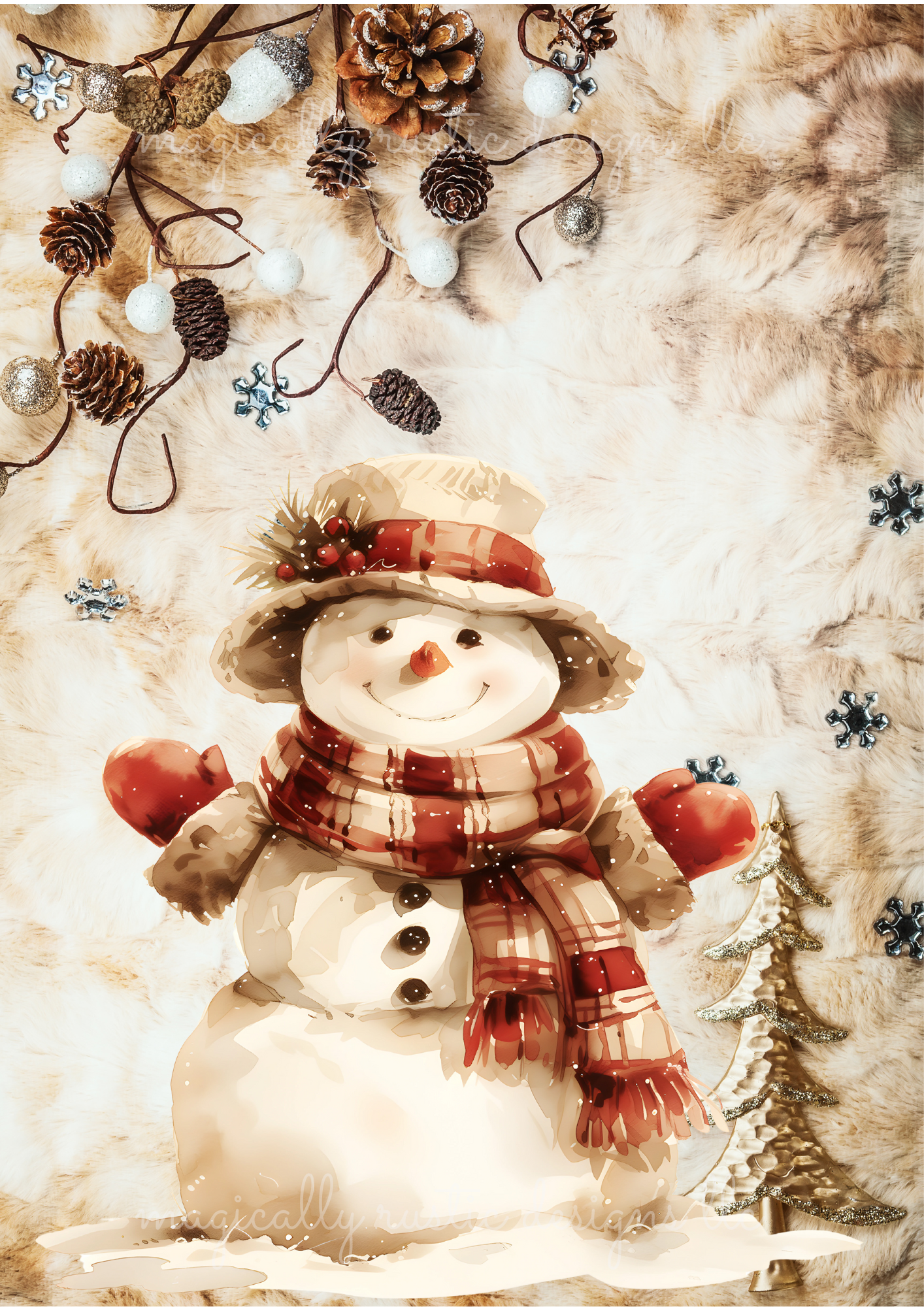 Snowman Decoupage Papers