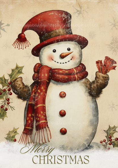 Snowman Decoupage Papers