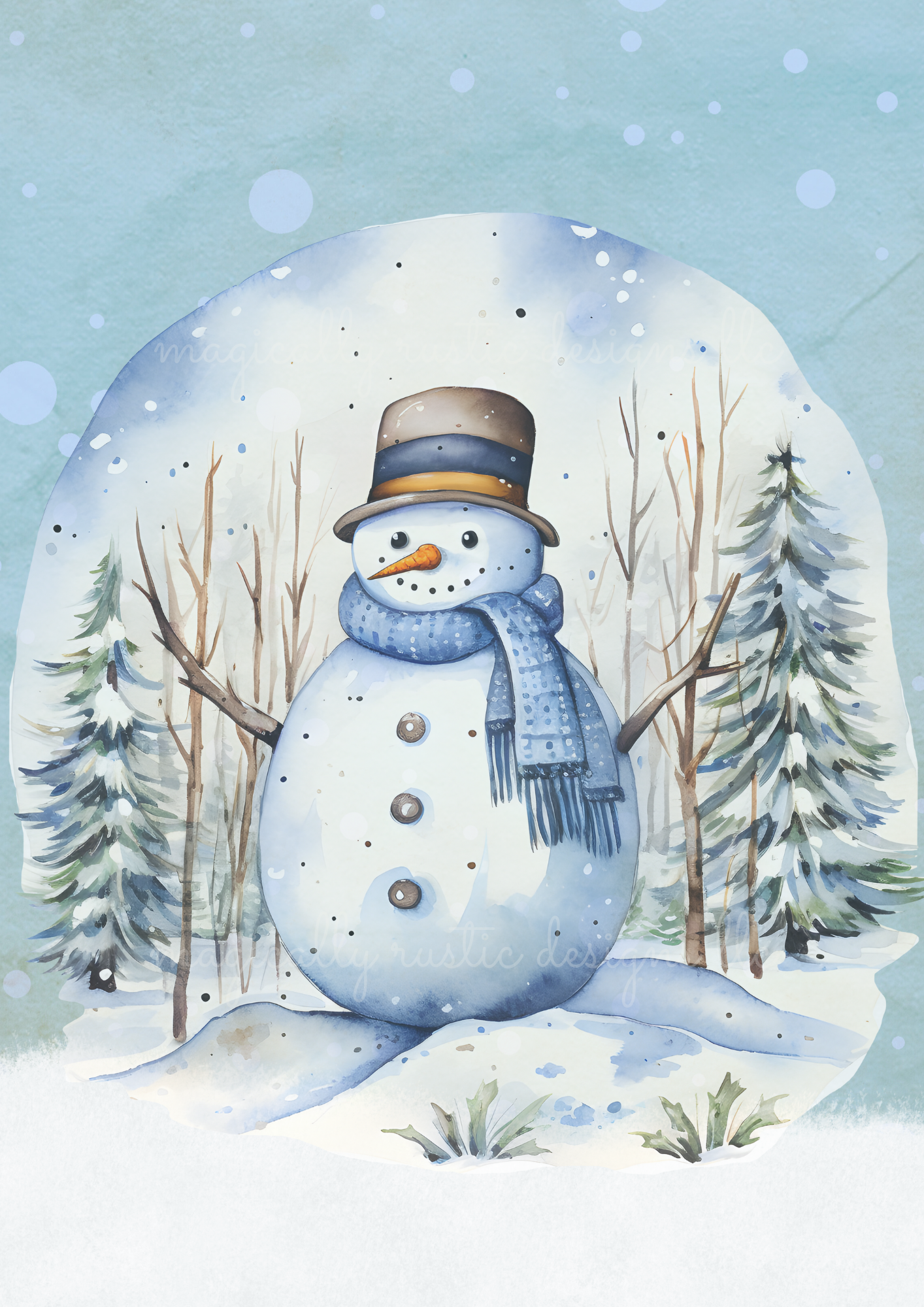 Snowman Decoupage Papers