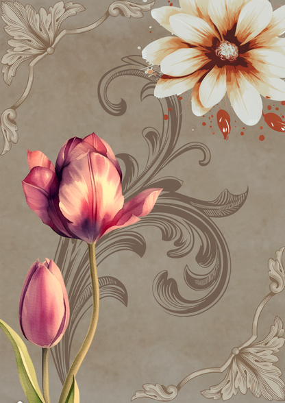 Flower Themed Decoupage Papers