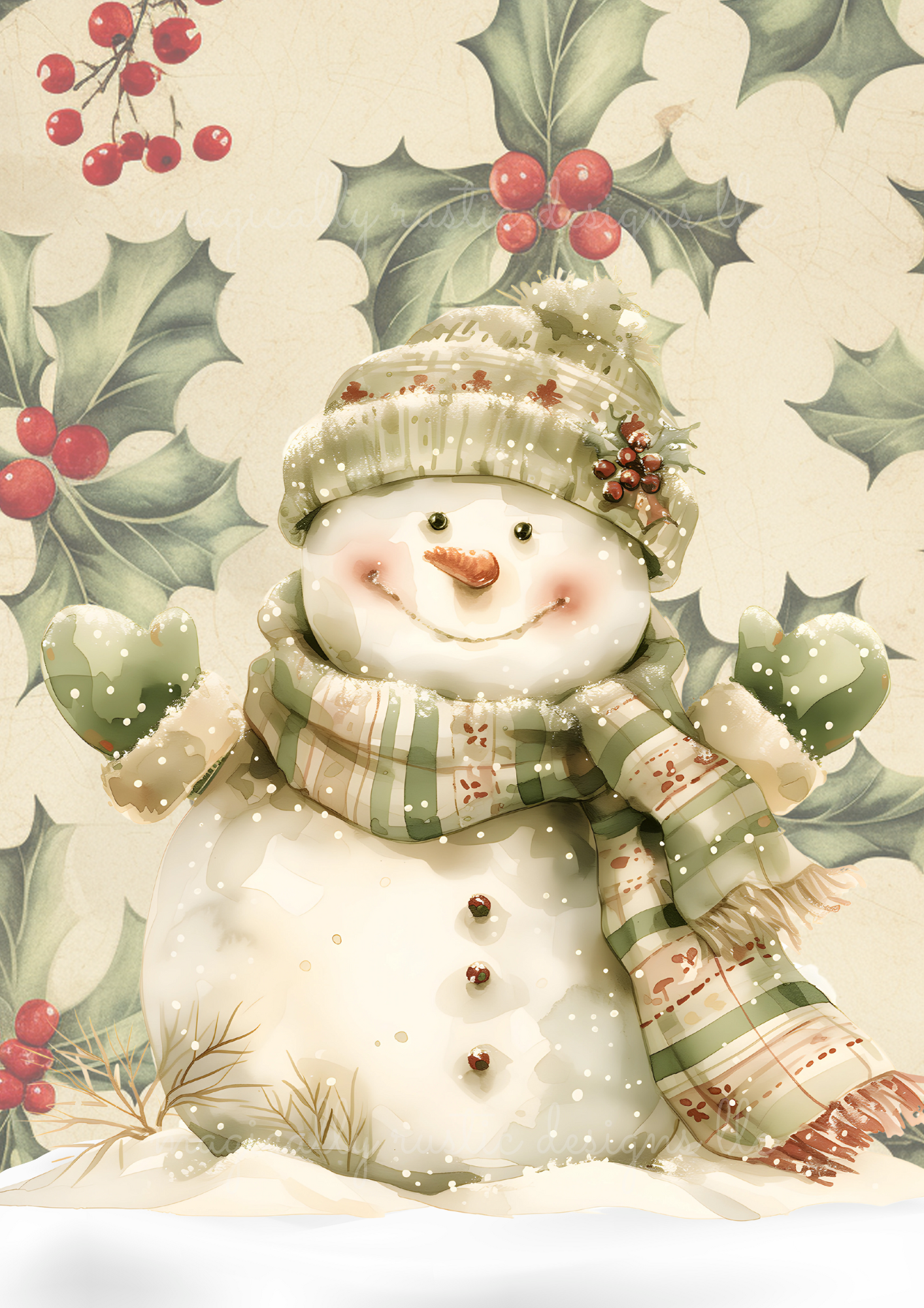 Snowman Decoupage Papers