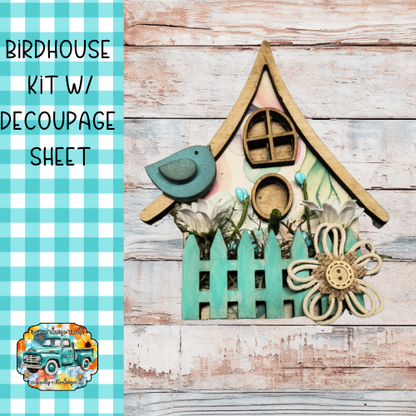 Birdhouse Kit w/decoupage