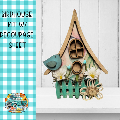 Birdhouse Kit w/decoupage