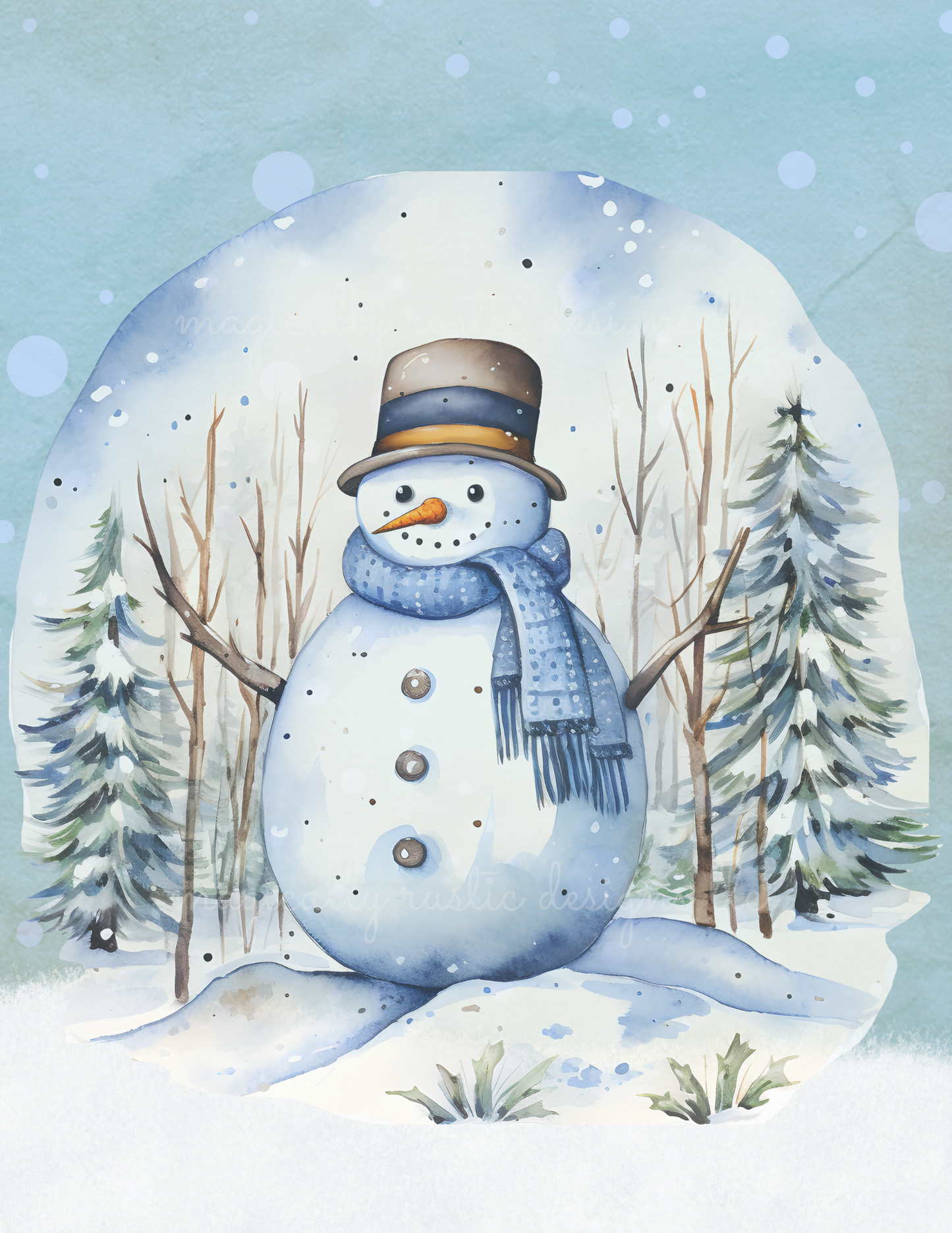 Snowman Sublimation Prints