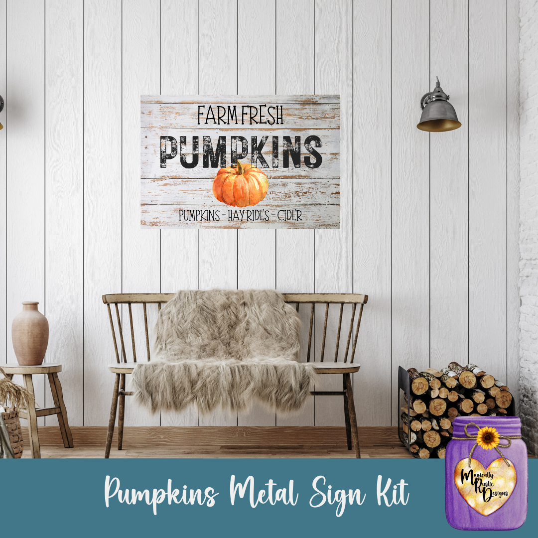 Pumpkins Metal Sign Kit