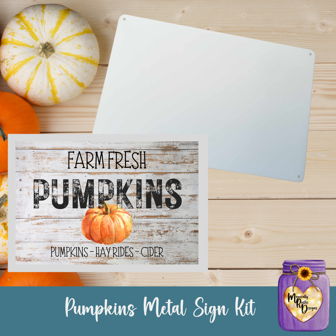 Pumpkins Metal Sign Kit