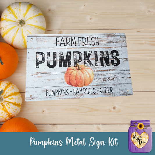 Pumpkins Metal Sign Kit