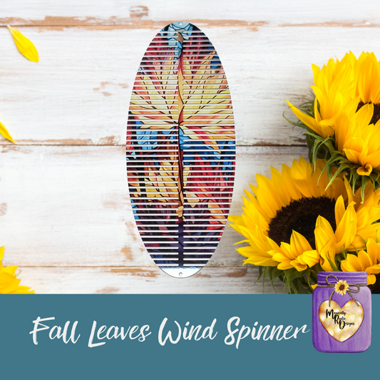 Fall Leaves Garden Wind Spinner