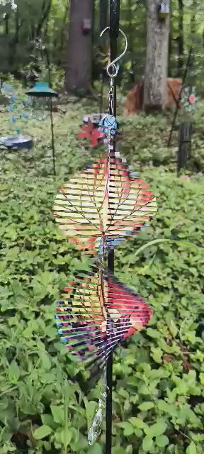 Fall Leaves Garden Wind Spinner